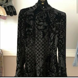 Balmain x H&M Black Velvet Dress